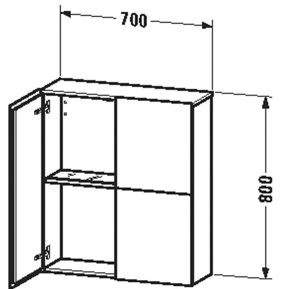 Duravit L-Cube Semi-Tall Cabinet Dolomite Gray