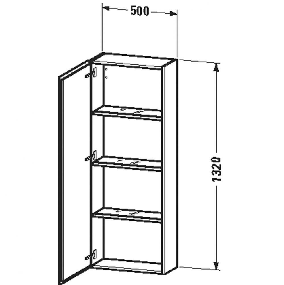 Duravit L-Cube Semi-Tall Cabinet Flannel Gray