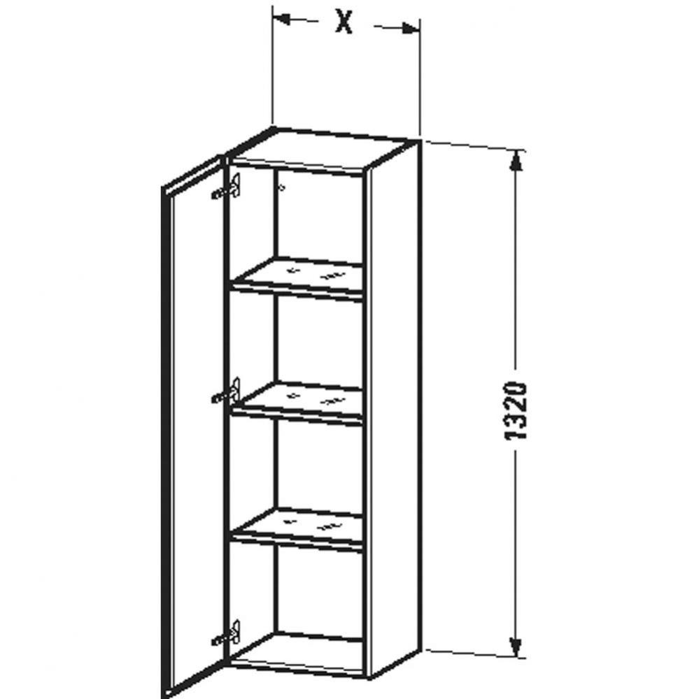 Duravit L-Cube Semi-Tall Cabinet Flannel Gray