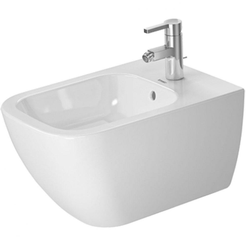 Duravit Happy D.2 Wall-Mounted Bidet White with WonderGliss