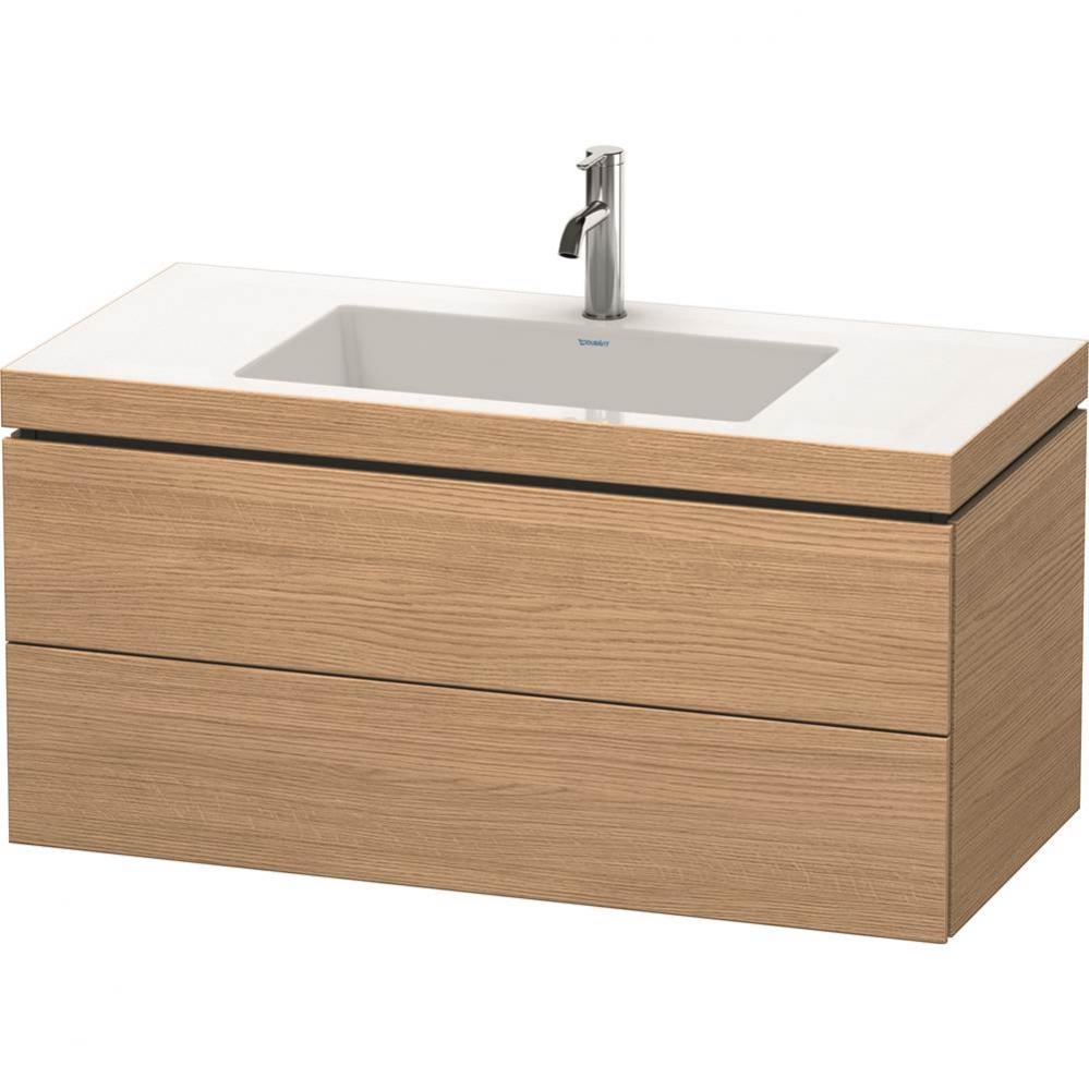 Duravit L-Cube C-Bonded Wall-Mounted Vanity  European Oak