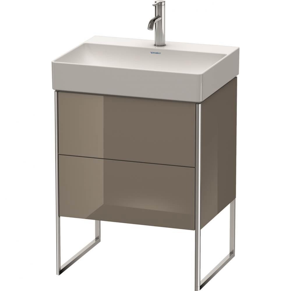 Duravit XSquare Two Drawer Floorstanding Vanity Unit Flannel Gray