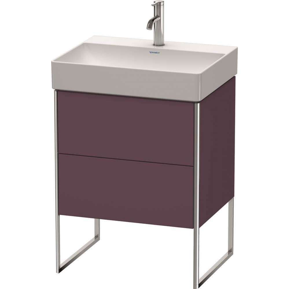 Duravit XSquare Two Drawer Floorstanding Vanity Unit Aubergine