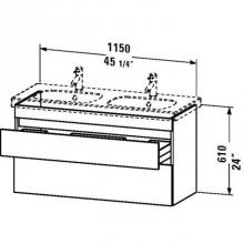 Duravit DS648605118 - Duravit DuraStyle Two Drawer Wall-Mount Vanity Unit Pine Terra|White
