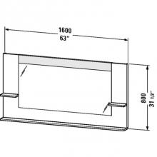 Duravit VE735401414 - Mirror with shelves laterally (B) and below Vero