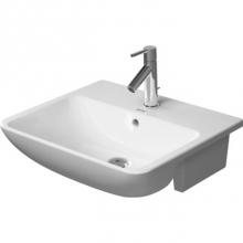 Duravit 0378550030 - Semi-recessed washbasin 21 5/8'' ME by - Starck white, with overflow, with faucet deck,