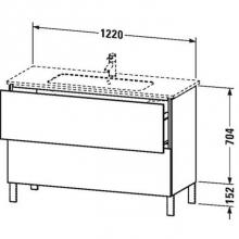 Duravit LC662801212 - Duravit L-Cube Two Drawer Floorstanding Vanity Unit Brushed Oak