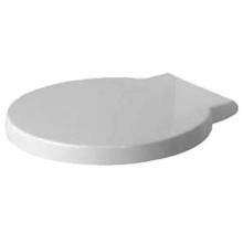 Duravit 0065880099 - Seat and cover Starck 1 white hinge plate ss, with