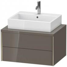 Duravit XV59160B189 - Duravit XViu Vanity Unit for Console  Flannel Gray High Gloss