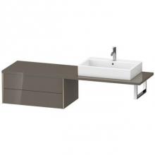 Duravit XV59390B189 - Duravit XViu Low Cabinet For Console  Flannel Gray High Gloss