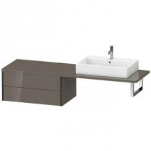 Duravit XV59390B289 - Duravit XViu Low Cabinet For Console  Flannel Gray High Gloss