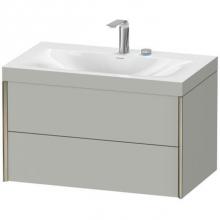 Duravit XV4615EB107C - Duravit XViu Two Drawer C-Bonded Wall-Mount Vanity Kit Concrete Gray