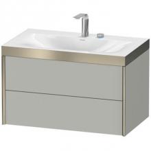 Duravit XV4615EB107P - Duravit XViu Two Drawer C-Bonded Wall-Mount Vanity Kit Concrete Gray