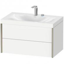 Duravit XV4615EB118C - Duravit XViu Two Drawer C-Bonded Wall-Mount Vanity Kit White