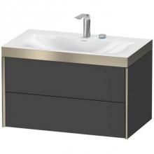 Duravit XV4615EB149P - Duravit XViu Two Drawer C-Bonded Wall-Mount Vanity Kit Graphite