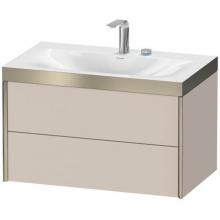 Duravit XV4615EB191P - Duravit XViu Two Drawer C-Bonded Wall-Mount Vanity Kit Taupe