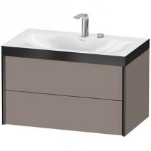 Duravit XV4615EB243P - Duravit XViu Two Drawer C-Bonded Wall-Mount Vanity Kit Basalt