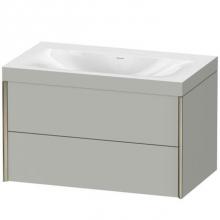 Duravit XV4615NB107C - Duravit XViu Two Drawer C-Bonded Wall-Mount Vanity Kit Concrete Gray