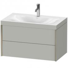 Duravit XV4615OB107C - Duravit XViu Two Drawer C-Bonded Wall-Mount Vanity Kit Concrete Gray