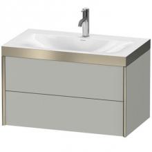 Duravit XV4615OB107P - Duravit XViu Two Drawer C-Bonded Wall-Mount Vanity Kit Concrete Gray