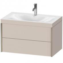 Duravit XV4615OB191C - Duravit XViu Two Drawer C-Bonded Wall-Mount Vanity Kit Taupe