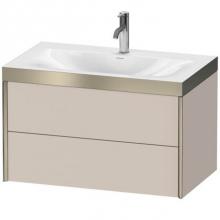 Duravit XV4615OB191P - Duravit XViu Two Drawer C-Bonded Wall-Mount Vanity Kit Taupe