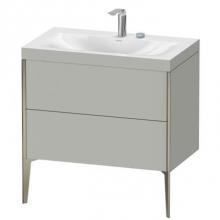 Duravit XV4710EB107C - Duravit XViu Two Drawer C-Bonded Floorstanding Vanity Kit Concrete Gray