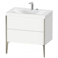 Duravit XV4710EB118C - Duravit XViu Two Drawer C-Bonded Floorstanding Vanity Kit White