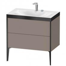 Duravit XV4710EB243P - Duravit XViu Two Drawer C-Bonded Floorstanding Vanity Kit Basalt