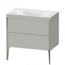 Duravit XV4710NB107C - Duravit XViu Two Drawer C-Bonded Floorstanding Vanity Kit Concrete Gray