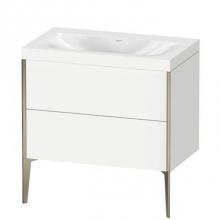 Duravit XV4710NB118C - Duravit XViu Two Drawer C-Bonded Floorstanding Vanity Kit White