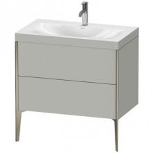 Duravit XV4710OB107C - Duravit XViu Two Drawer C-Bonded Floorstanding Vanity Kit Concrete Gray