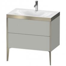 Duravit XV4710OB107P - Duravit XViu Two Drawer C-Bonded Floorstanding Vanity Kit Concrete Gray