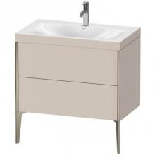 Duravit XV4710OB191C - Duravit XViu Two Drawer C-Bonded Floorstanding Vanity Kit Taupe