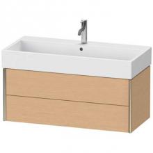 Duravit XV43370B112 - Duravit XViu Two Drawer Wall-Mount Vanity Unit Brushed Oak