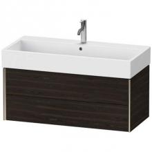 Duravit XV43370B169 - Duravit XViu Two Drawer Wall-Mount Vanity Unit Walnut Brushed