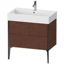 Duravit XV45360B213 - Duravit XViu Two Drawer Floorstanding Vanity Unit American Walnut