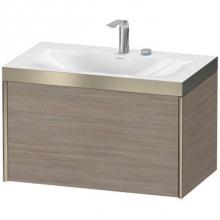 Duravit XV4610EB113P - Duravit XViu One Drawer C-Bonded Wall-Mount Vanity Kit American Walnut