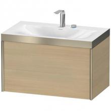 Duravit XV4610EB169P - Duravit XViu One Drawer C-Bonded Wall-Mount Vanity Kit Walnut Brushed