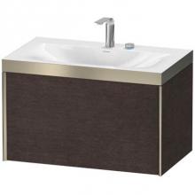 Duravit XV4610EB172C - Duravit XViu One Drawer C-Bonded Wall-Mount Vanity Kit Dark Brushed Oak