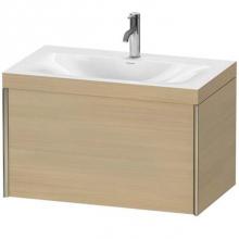 Duravit XV4610OB169C - Duravit XViu One Drawer C-Bonded Wall-Mount Vanity Kit Walnut Brushed