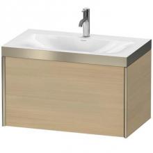 Duravit XV4610OB169P - Duravit XViu One Drawer C-Bonded Wall-Mount Vanity Kit Walnut Brushed