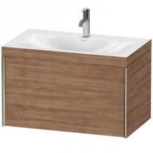 Duravit XV4610OB172C - Duravit XViu One Drawer C-Bonded Wall-Mount Vanity Kit Dark Brushed Oak