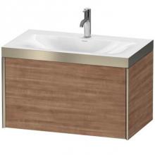 Duravit XV4610OB172P - Duravit XViu One Drawer C-Bonded Wall-Mount Vanity Kit Dark Brushed Oak