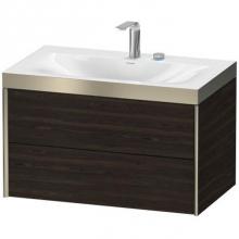 Duravit XV4615EB153P - Duravit XViu Two Drawer C-Bonded Wall-Mount Vanity Kit Chestnut Dark