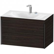 Duravit XV4615EB253C - Duravit XViu Two Drawer C-Bonded Wall-Mount Vanity Kit Chestnut Dark