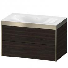 Duravit XV4615NB153P - Duravit XViu Two Drawer C-Bonded Wall-Mount Vanity Kit Chestnut Dark