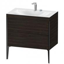 Duravit XV4710EB253C - Duravit XViu Two Drawer C-Bonded Floorstanding Vanity Kit Chestnut Dark