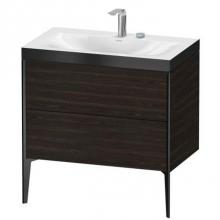 Duravit XV4710EB253P - Duravit XViu Two Drawer C-Bonded Floorstanding Vanity Kit Chestnut Dark