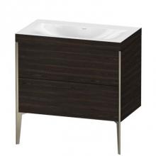 Duravit XV4710NB153C - Duravit XViu Two Drawer C-Bonded Floorstanding Vanity Kit Chestnut Dark